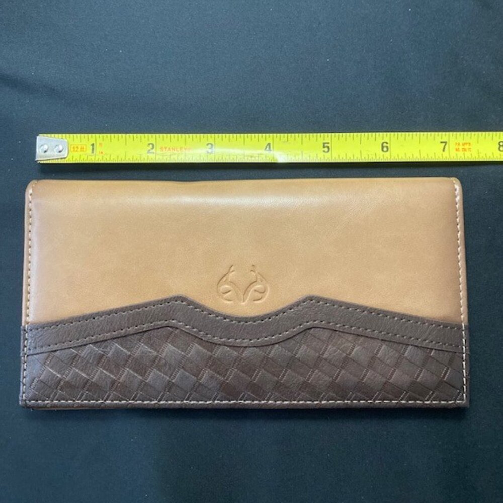 RealTree Brown/Tan Secretary/Checkbook Wallet